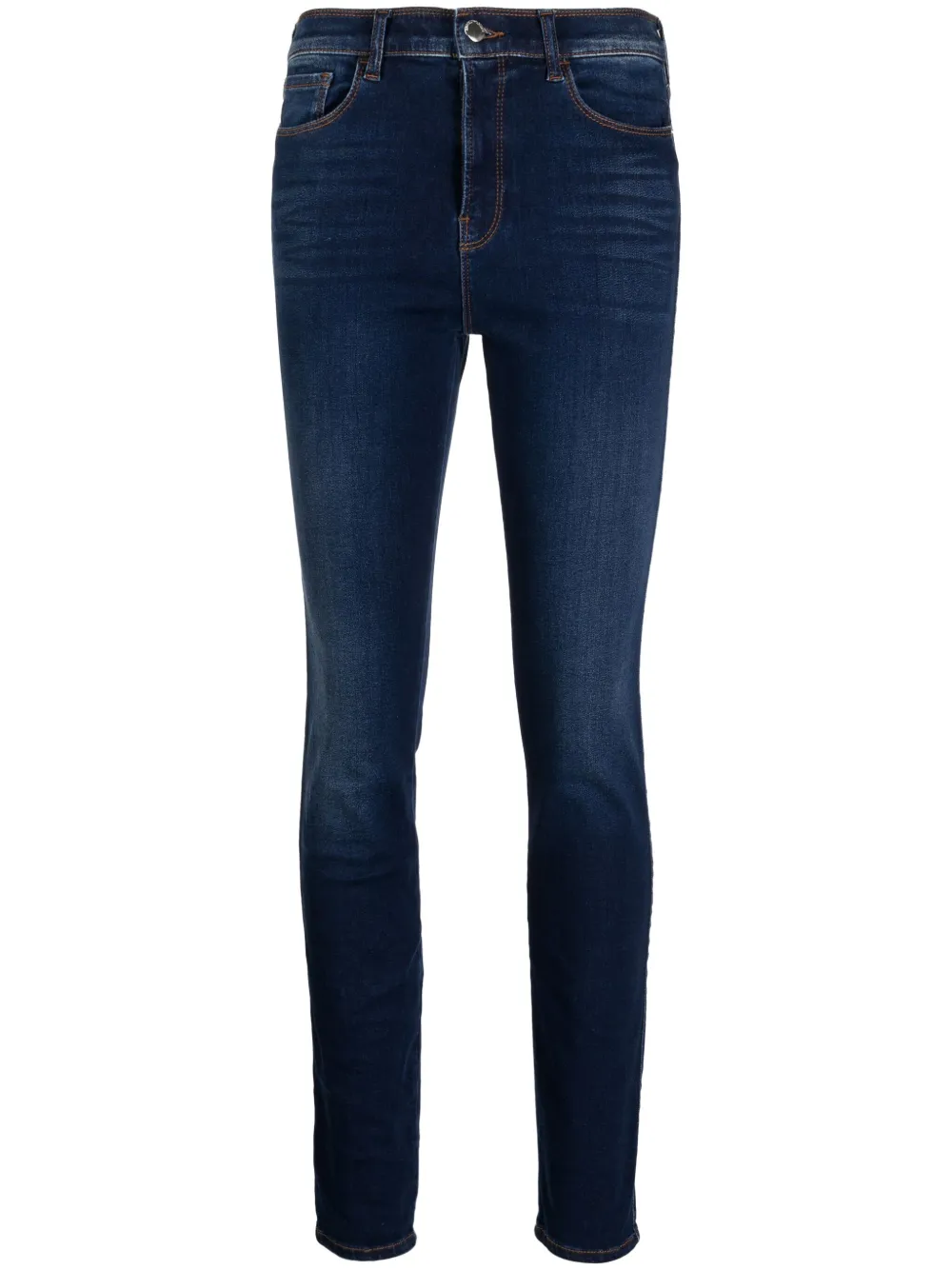 Emporio Armani Jeans skinny con ricamo - Blu