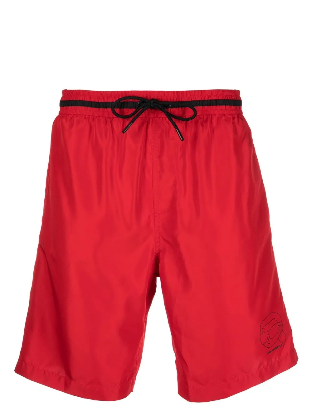Karl Lagerfeld Costume da bagno Ikonik 2.0 con stampa - Rosso