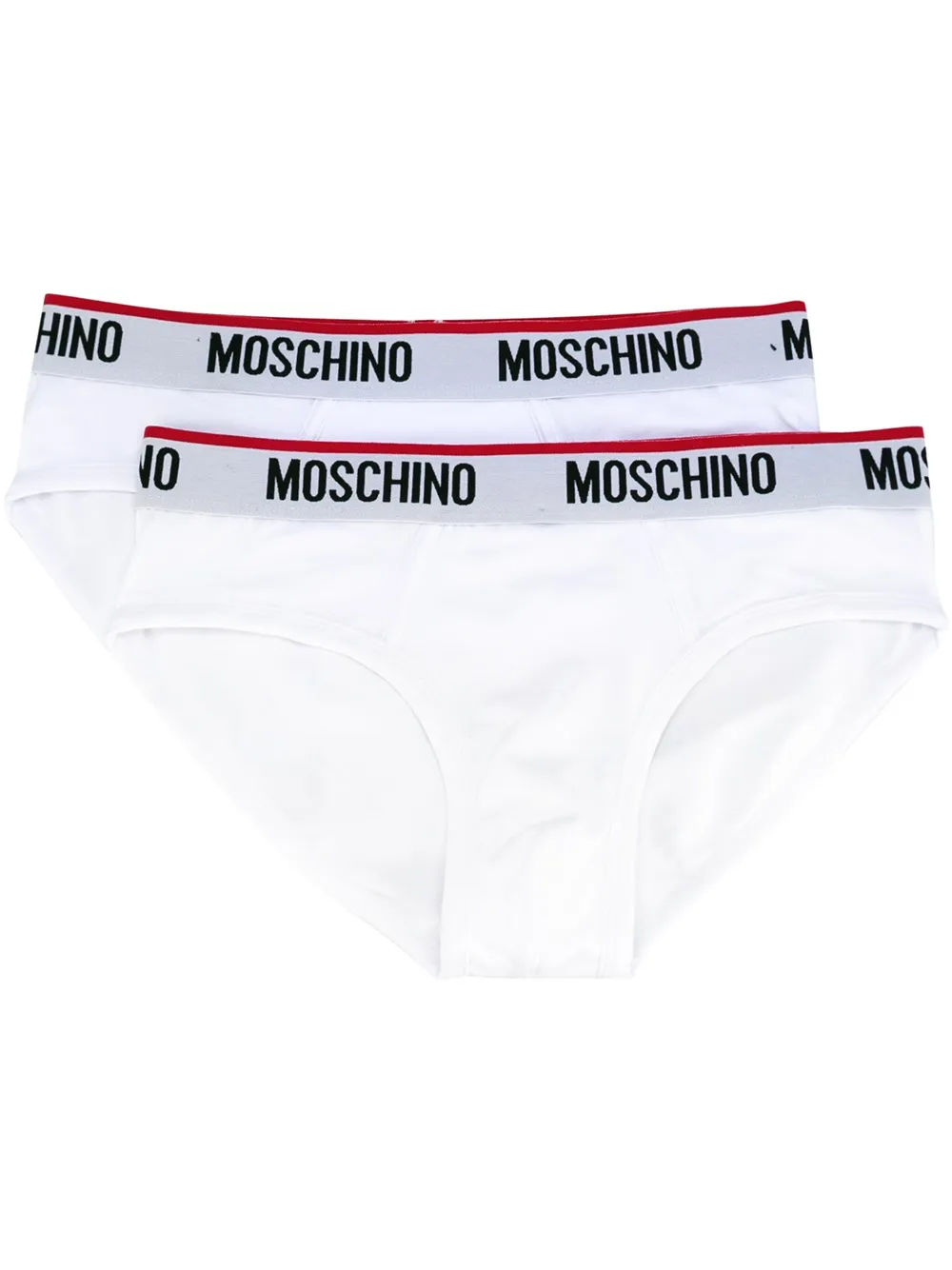 Moschino two-pack logo briefs - Bianco
