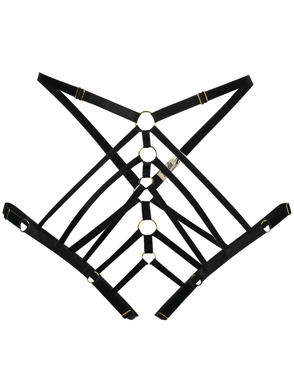 Bordelle webbed harness briefs - Nero
