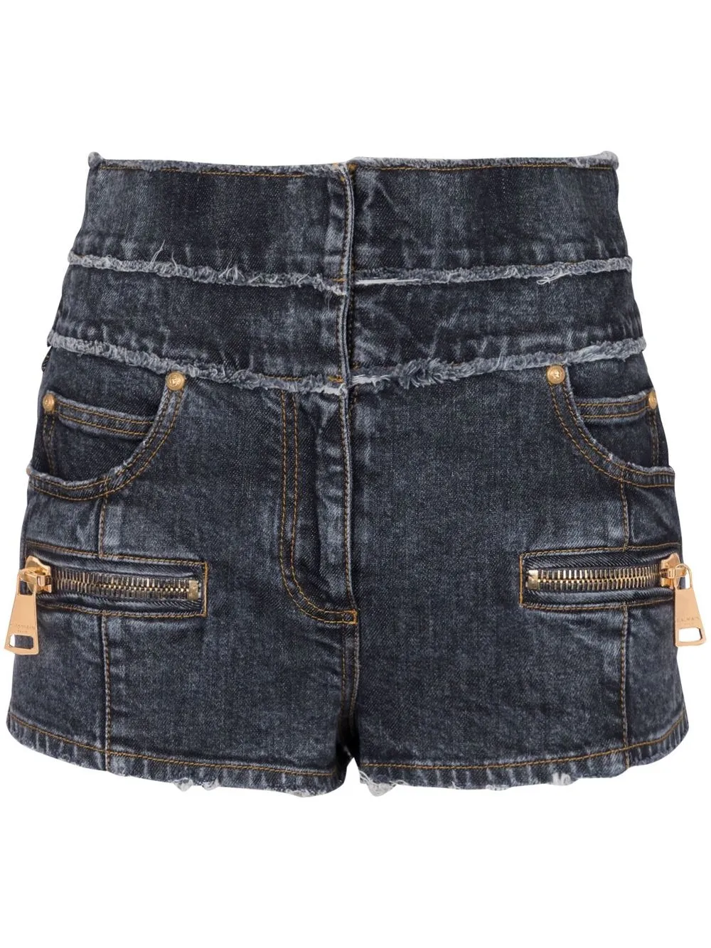 Balmain Shorts denim con tasche - Blu