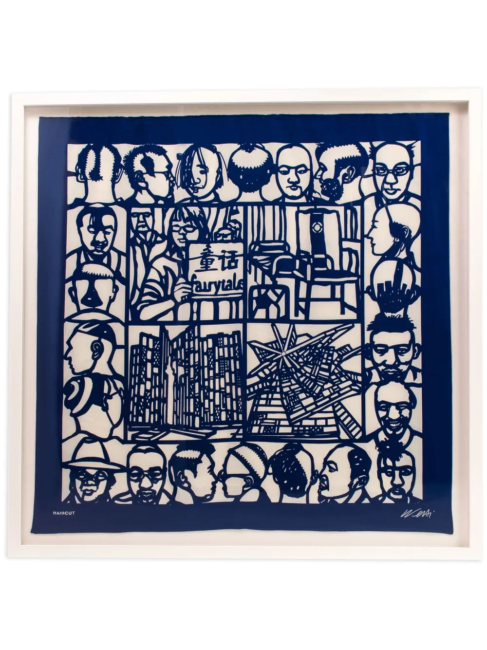 TASCHEN Quadro The Silk Scarf Haircut by Ai Weiwei - Blu