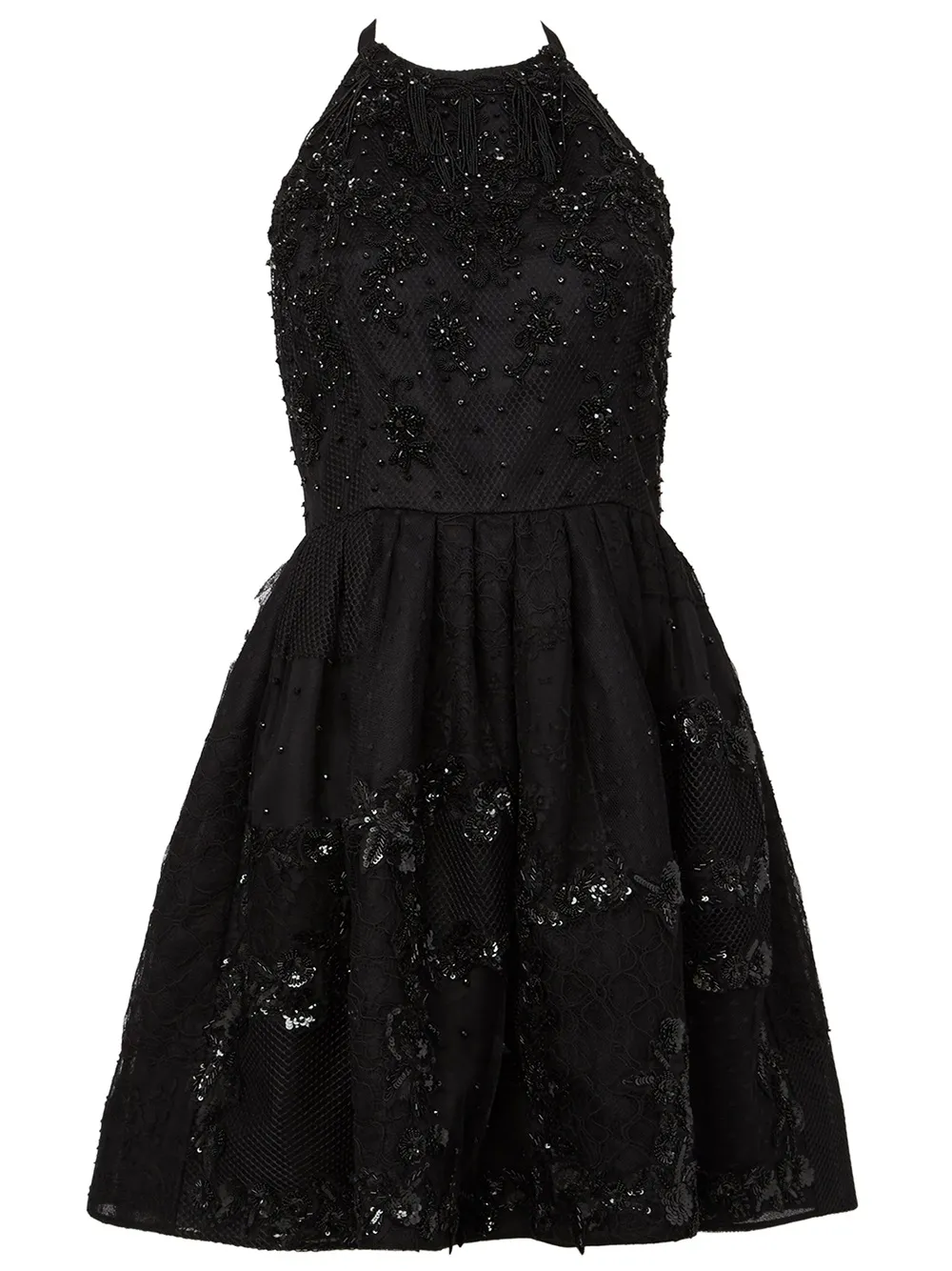 Oscar de la Renta embellished backless dress - Nero