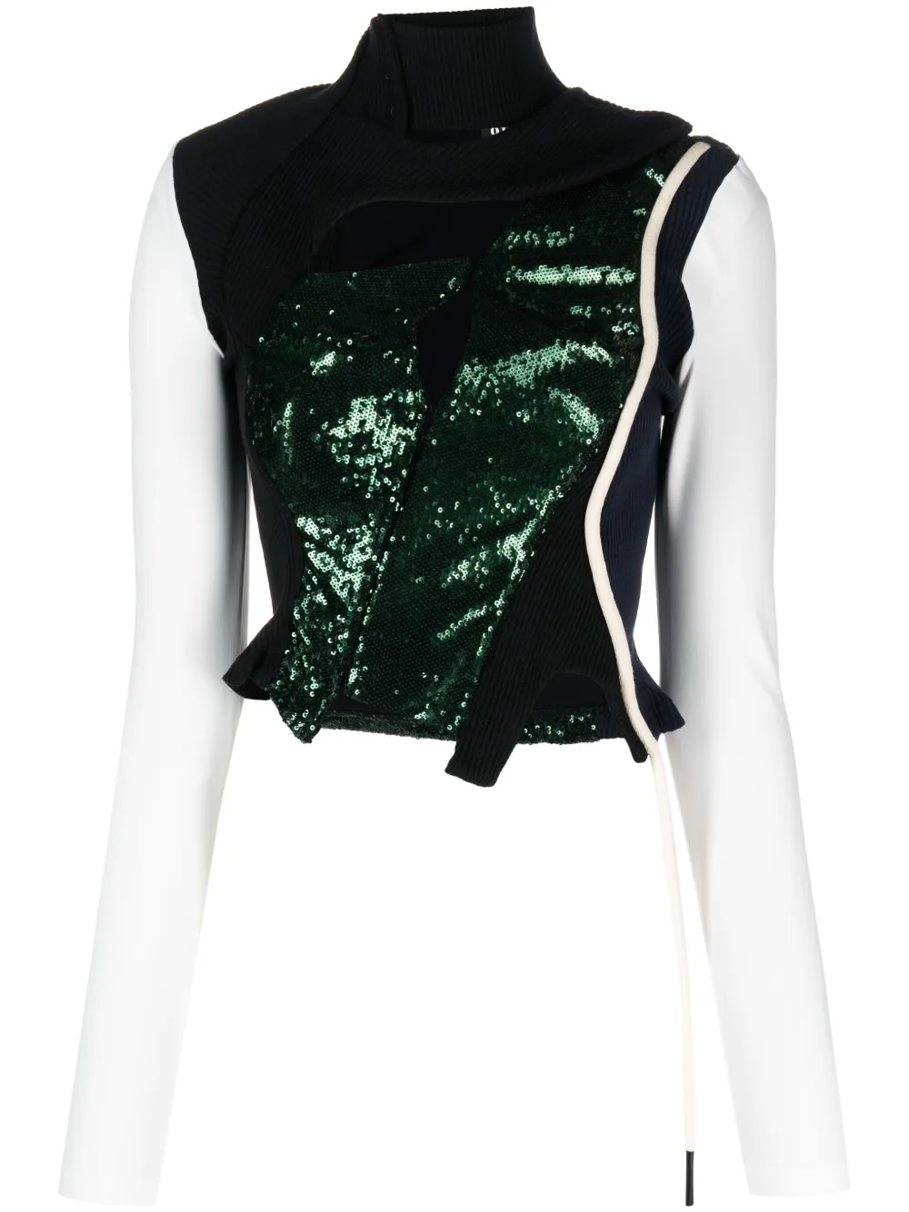Ottolinger Top con paillettes - Verde