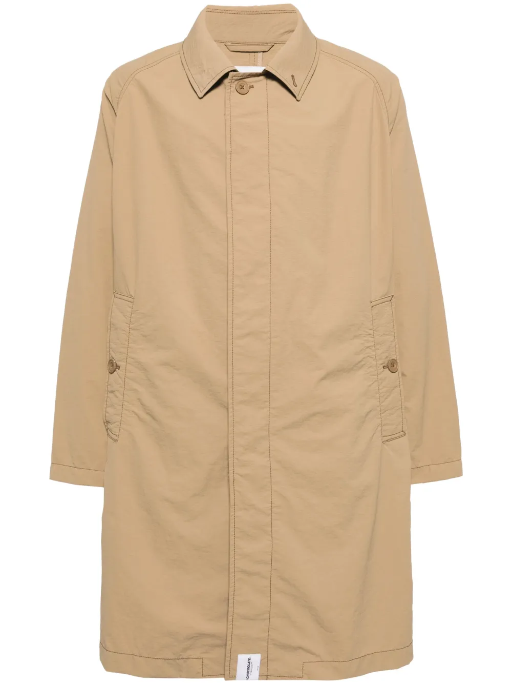 CHOCOOLATE single-breasted trench coat - Marrone