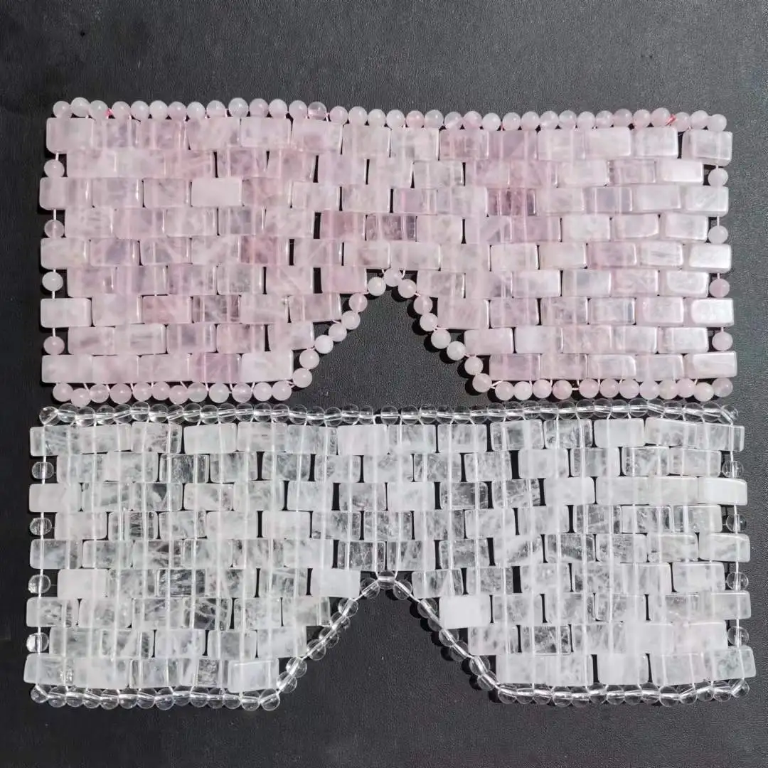 Maschera Per Gli Occhi Al Quarzo Trasparente Naturale Quarzo Rosa Cristallo Cura Del Viso Spa Manutenzione Degli Occhi