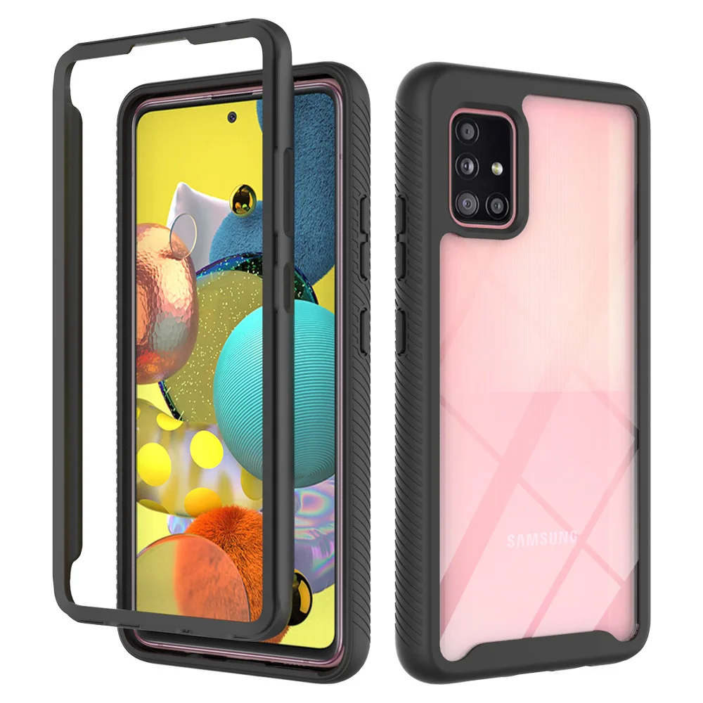 Custodia Ibrida Tpu/Pc Sky Per Samsung Galaxy A51 5G / A71 5G Funda Capa Cover Posteriore Resistente Agli Urti A Due Strati