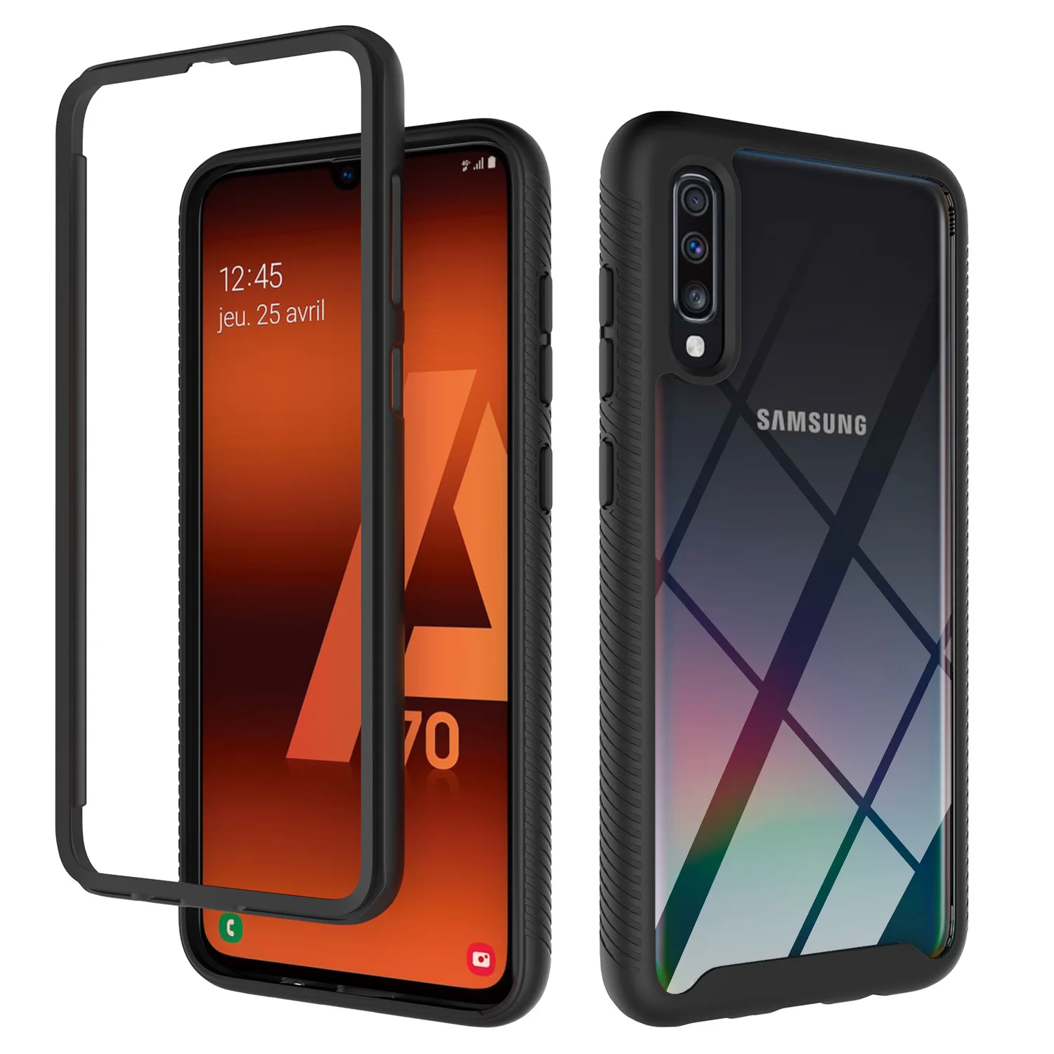 Custodia Ibrida Tpu/Pc Sky Per Samsung Galaxy A70 / A50 A50S A30S Funda Capa Cover Posteriore Antiurto A Due Strati