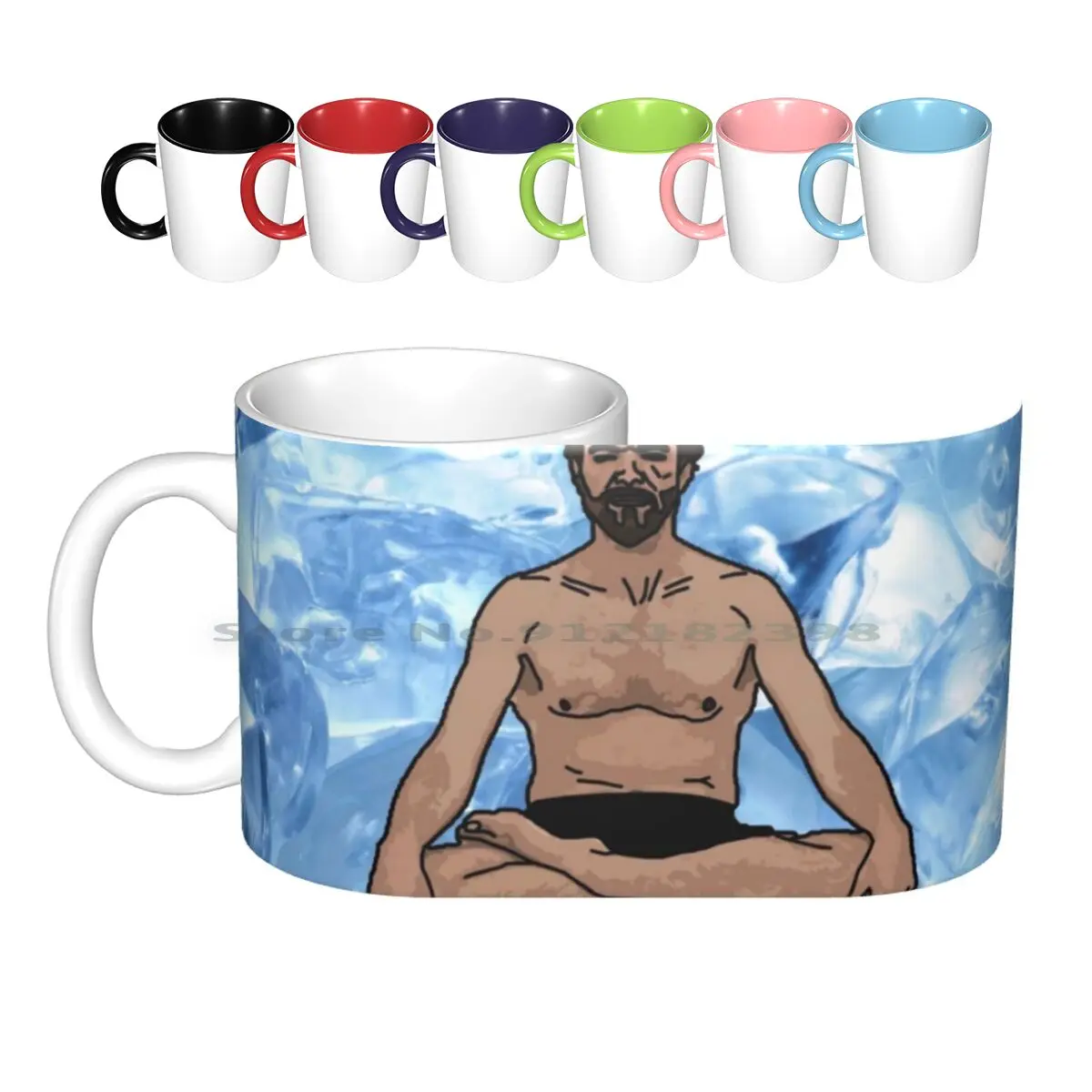 Wim Hof "The Iceman" Tazze In Ceramica Tazze Da Caffè Tazza Da Tè Al Latte Metodo Wim Hof Joe Rogan Ice Man Respirare Meditazione Icey Cube