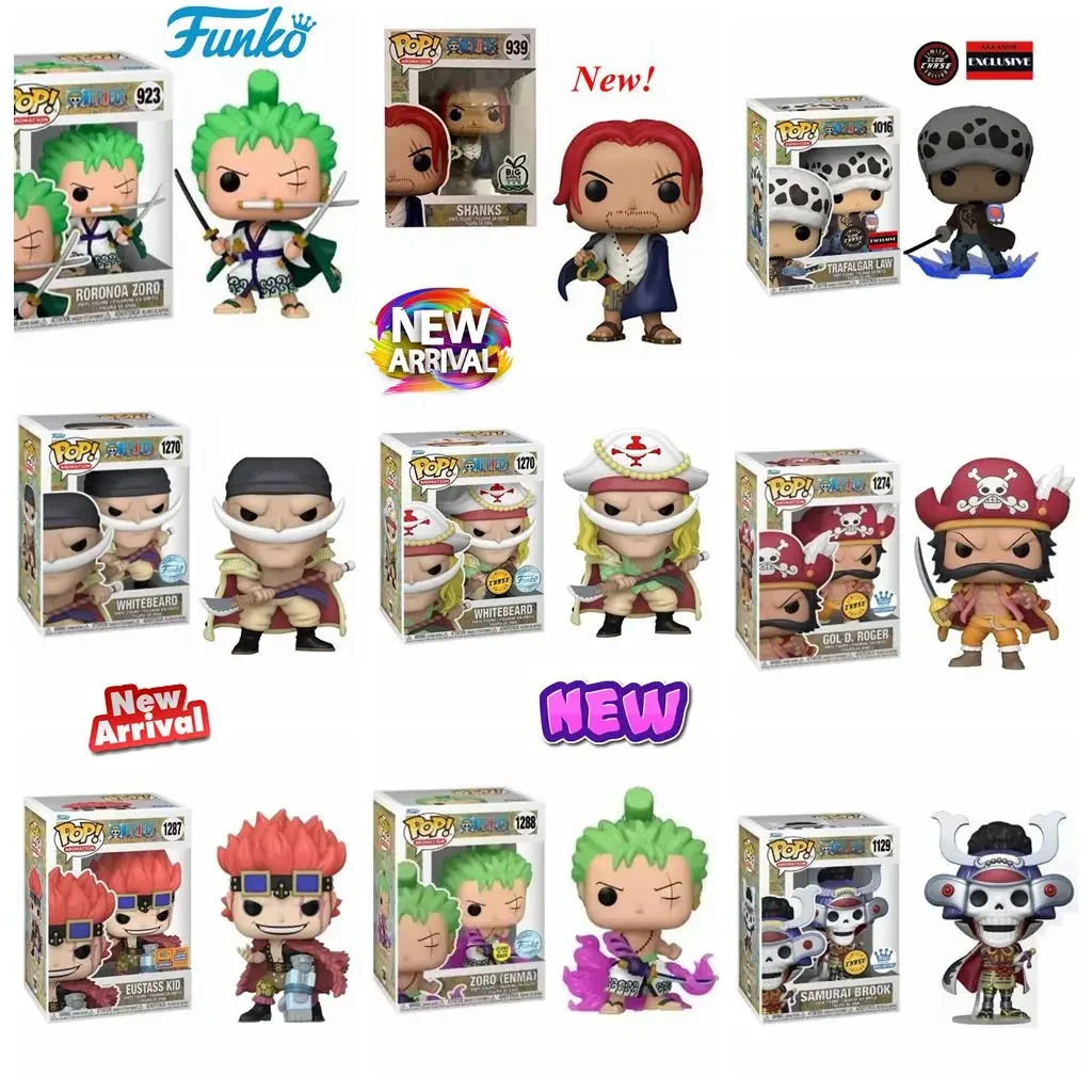 Funko Pop One Piece Eustass Kid 1287 # Gol D. Roger 1274 # White Beard 1270 # Vinyl Figure Collection Model Toys For Children Gift