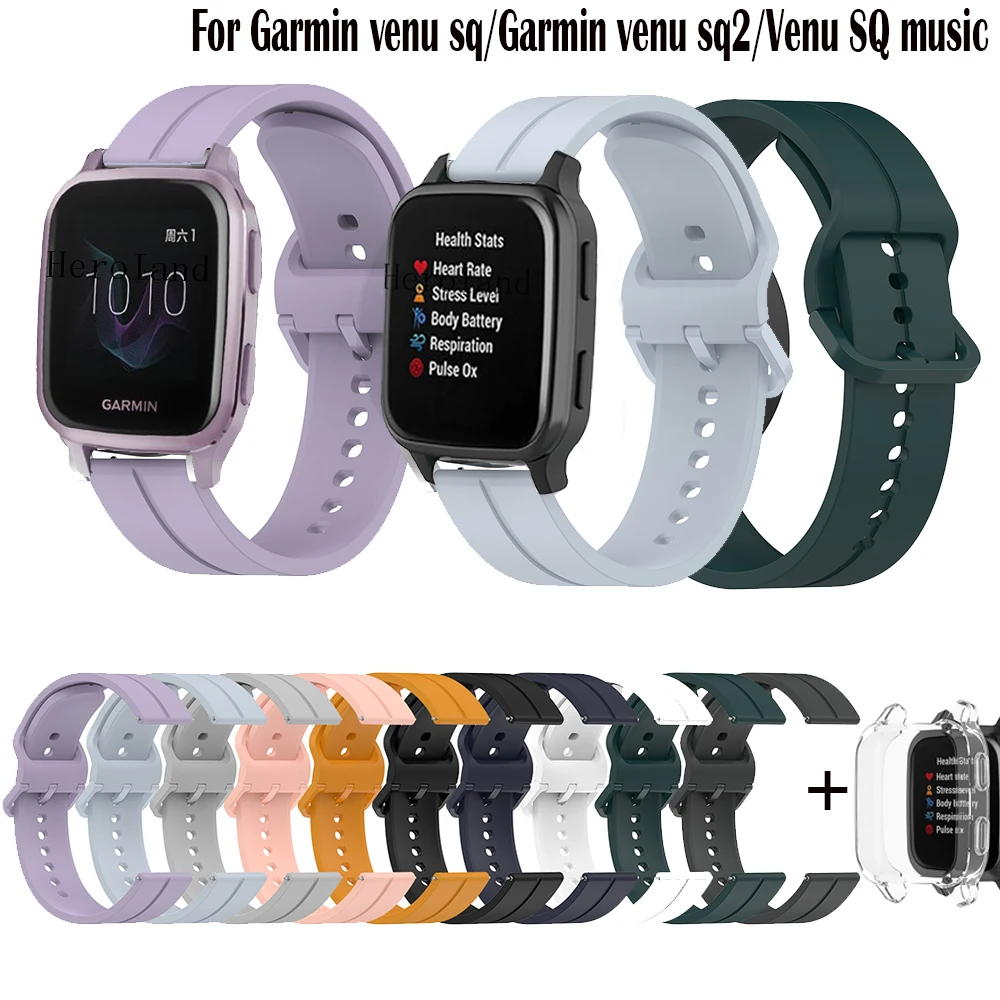 Cinturino Cinturino Da 20Mm Per Cinturino Garmin Venu Sq 2 Cinturino Cinturino In Silicone Per Cinturino Garmin Venu Sq /Venu Sq Music Smart Watch