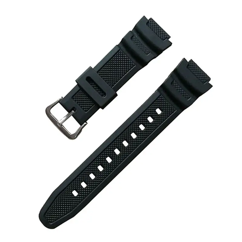 Cinturino Di Vigilanza Del Silicone In Acciaio Fibbia In Acciaio Di Sport Wristband Per Casio W-735H W-800 Sgw-300H Sgw-400H