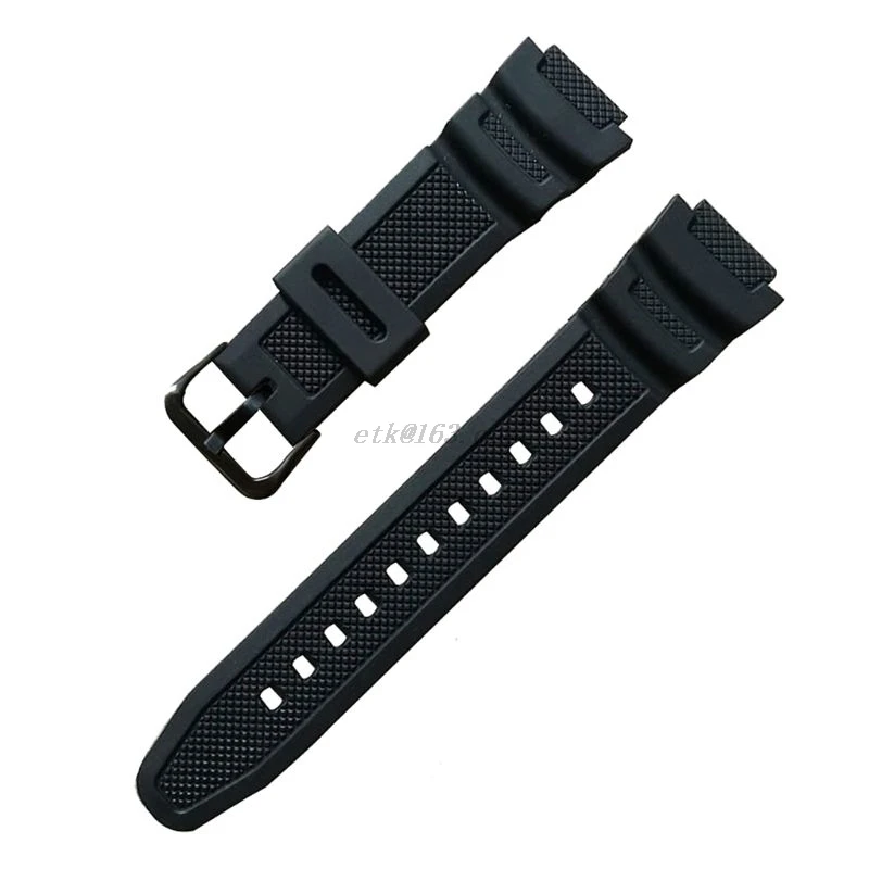 Di Ricambio Cinturino Di Vigilanza Del Silicone Inarcamento Dell'Acciaio Inossidabile Di Sport Traspirante Wristband Per Casio W-735H W-800 Sgw-300H D
