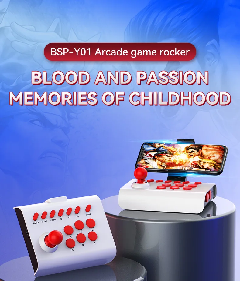 Mini Arcade Simulator Machine Wired/Wireless Console Di Gioco Rocker Controller Joystick Gamepad Per Telefono/Ps4/Ps3/Switch/Pc/Tv/Stb