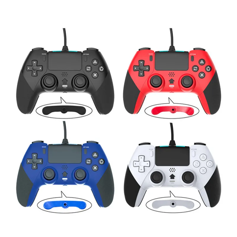 Joystick Cablato Usb T29 Per Controller Ps4 Adatto Per Console Mando Ps4 Con Funzione Di Vibrazione, Sei Assi, Con Pulsanti Posteriori
