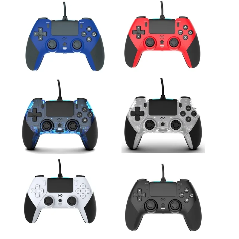 Joystick Cablato Usb T-29 Per Controller Ps4 Adatto Per Console Mando Ps4 Con Funzione Di Vibrazione, Sei Assi, Con Pulsanti Posteriori