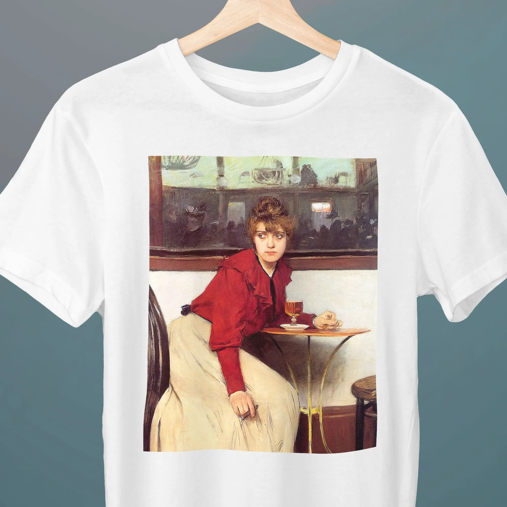 Au Moulin De La Galette, Pittura Ramon Casas, T-Shirt Unisex, Regalo Per Lei, Regalo Per Lui, Regalo Amante Dell'Arte
