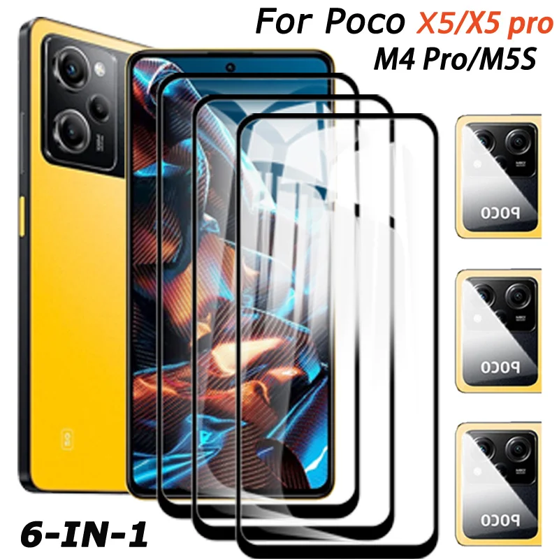 Poco F5 Pro Vetro Temperato Per Xiaomi Poco X5 Pro Pellicola M5 S Poco M4 Pro Poko F5 Pellicola Vetro Poco F5 Pro X4 Gt X4 Pro C50 C40 Pellicola Poco 