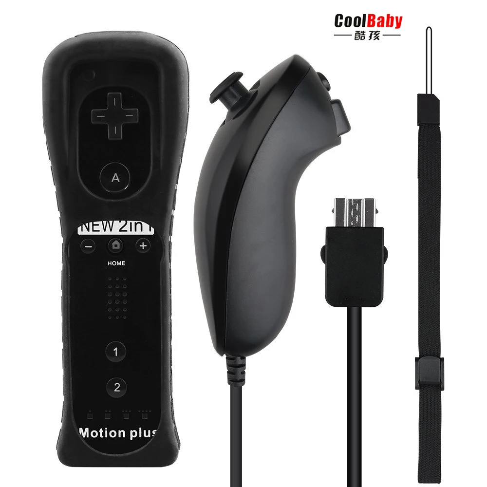 Per Nintendo Wii Wireless Gamepad Telecomando Motion Plus + Joystick Controller Nunchuck Per Accessori Nintendo Wii