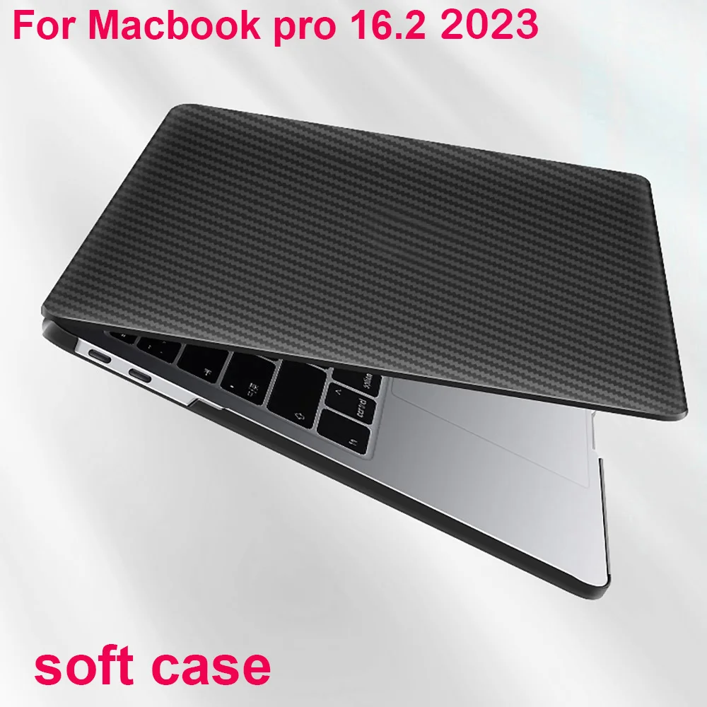 Per Macbook Pro 16 2023 Custodia In Fibra Di Carbonio Texture Custodia Protettiva Antiurto Morbida Shell Macbook Pro M2 Max M2 Pro A2780