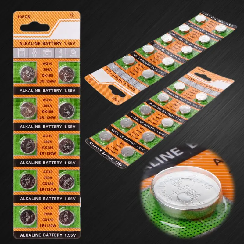2023 Nuovo 1.55V Ag10 Batteria Alcalina Orologio Orologio Batterie A Bottone Delle Cellule Del Tasto Per Orologi Giocattoli