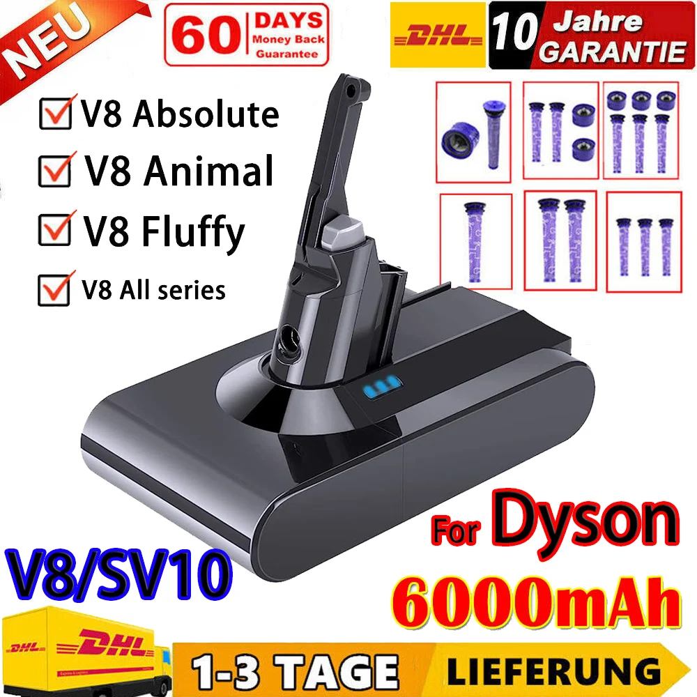 Yh5 Per Dyson V8 Aspirapolvere Portatile Assoluto Per Batteria Dyson V8 V8 Sv10 Batteria Ricaricabile Batteria V8 Fluffy V8 Animal