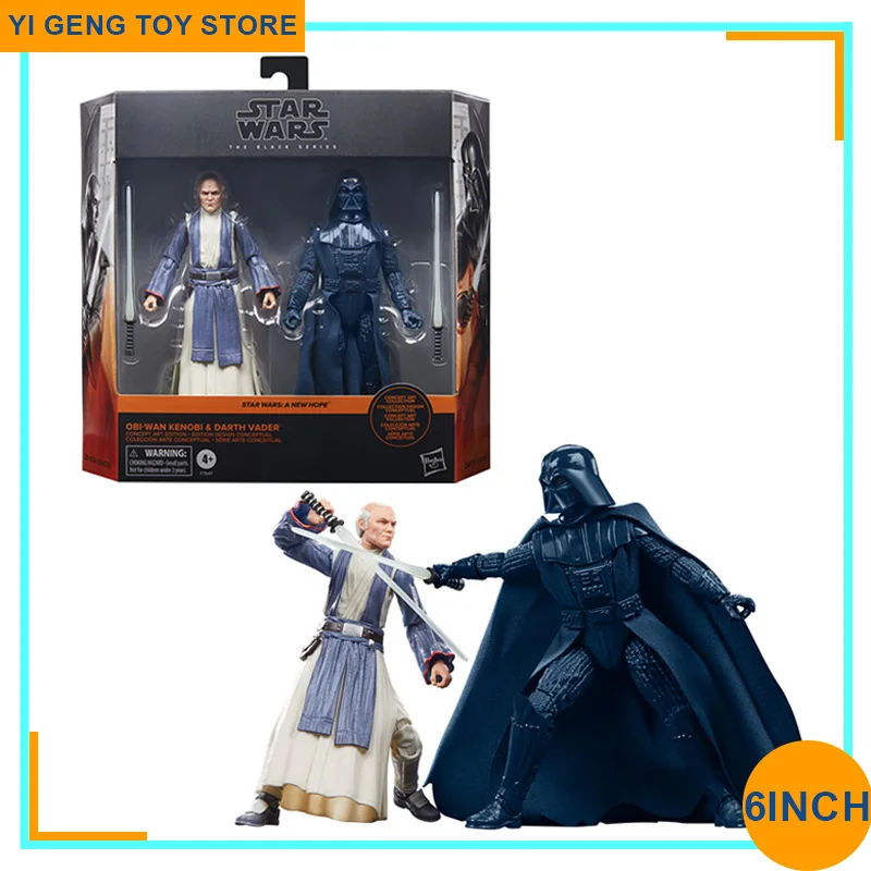 Original Star Wars The Black Series Obi-Wan Kenobi Darth Vader Action Figure Star Wars A New Hope Figures 6 Pollici Model Toys Gift
