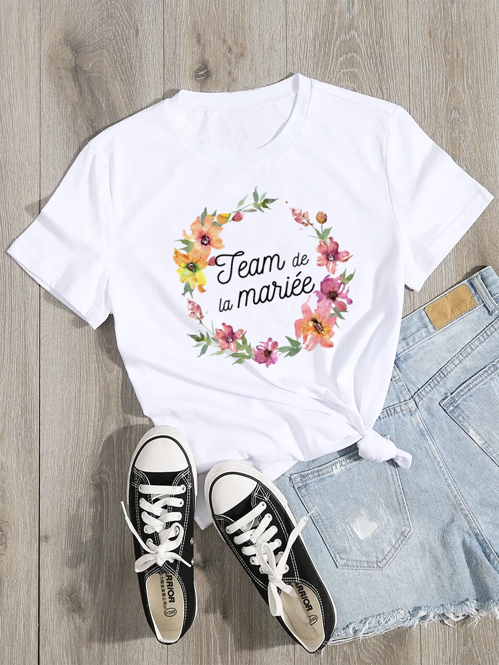 Team Bride Addio Al Nubilato Festa Nuziale Donna Evjf Tee Shirt Casual Ladies Basic O-Collar Rosa T-Shirt A Maniche Corte Ragazza