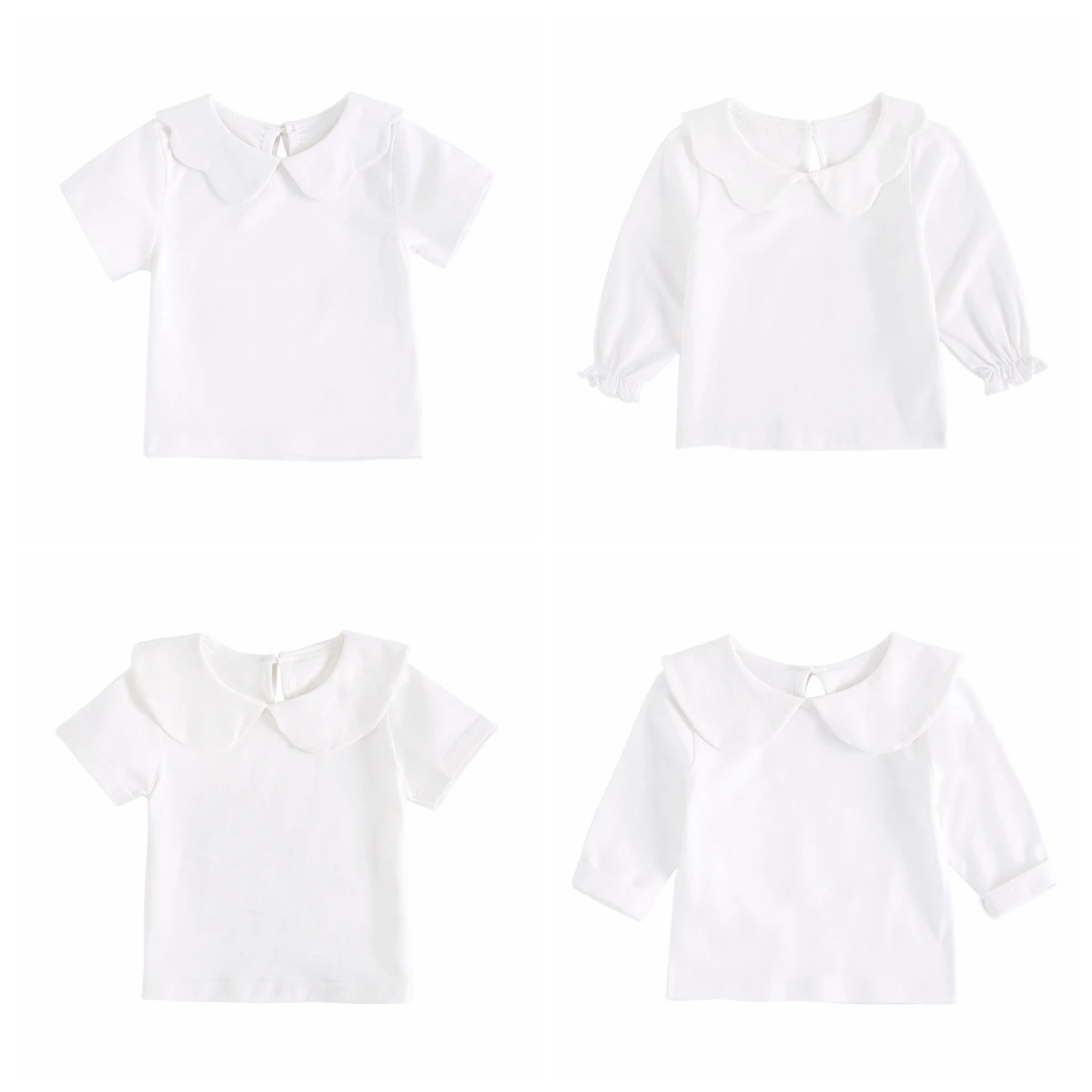 Sanlutoz Princess Baby Girls Top Cotton Baby Girl Clothes Cute Newborn Baby T-Shirt White Fashion