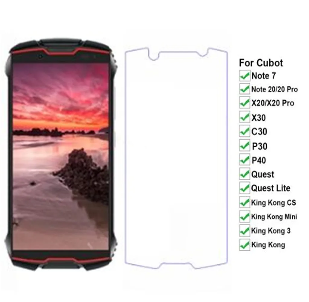 Per Cubot Quest Kong King 3 Cs Mini P40 P30 X20 X30 C30 Pellicola Per Telefono In Vetro Temperato Per Cubot Note 7 20 Pro Pellicola Salvaschermo