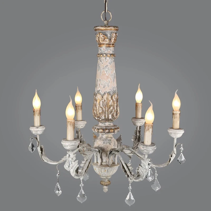 Lampadario Di Cristallo In Legno Creativo Lampadario Lustre Cristal Led Avize Art Deco Lampadari Soffitto Nordic Home Decor Lighting