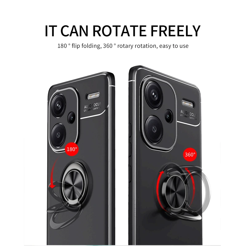 Per Xiaomi Redmi Note 13 Pro Plus Custodia Funda Redmi Note 13 12 Pro Plus 5G K60 Finger Ring Cover Posteriore Redmi Note 13 Pro Plus 5G