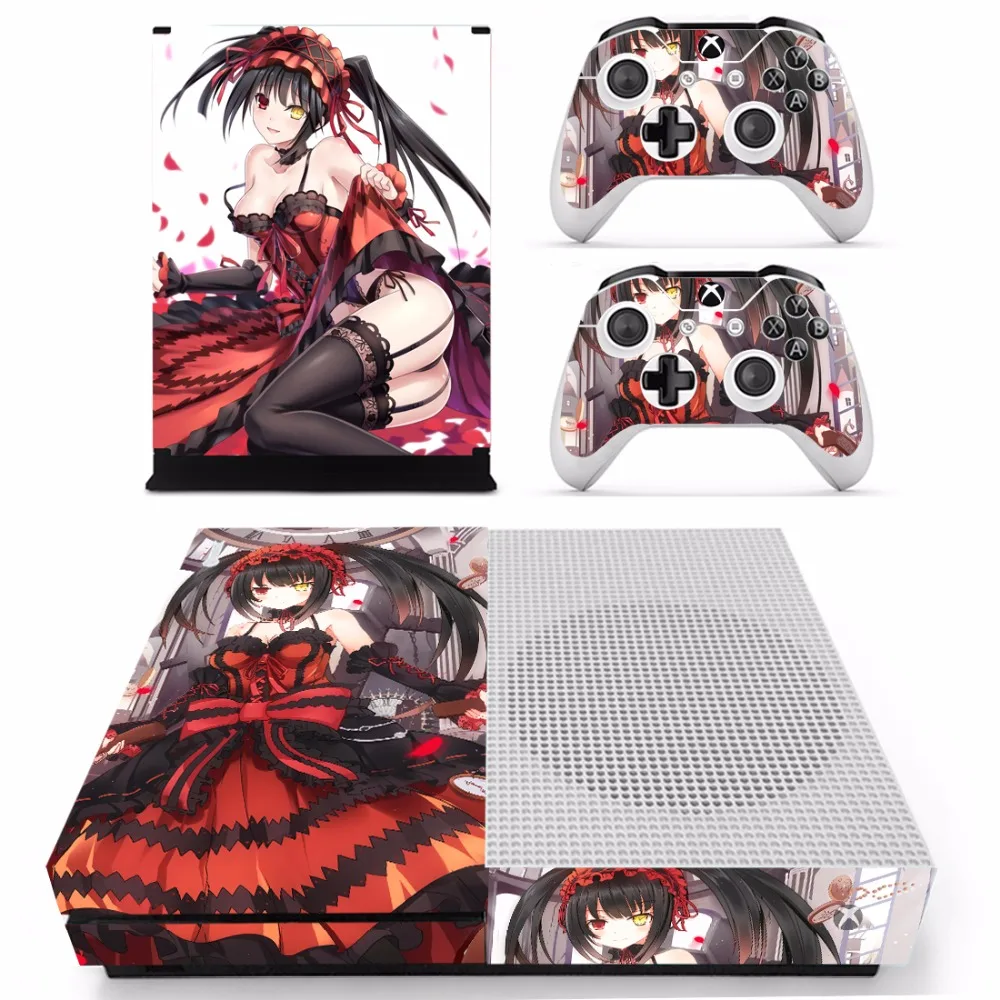 Anime Date A Live Tokisaki Kurumi Skin Sticker Decal Per Microsoft Xbox One S Console E 2 Controller Per Xbox One S Stickers