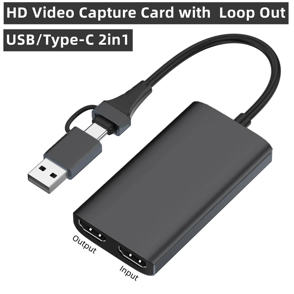Scheda Di Acquisizione Video Del Gioco Nku Registratore Grabber Da 4K Hd A Usb 1080P Per Pc Ps4 Xbox Gaming Camera Live Streaming Broadcast