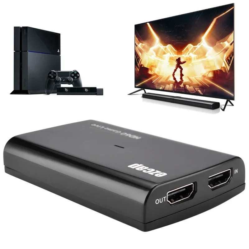 Ezcap266 Usb 3.0 Scheda Di Acquisizione Video 1080P Game Live Streaming Plate Mic In Audio Video Converter Hd Pass Through Per Xbox Ps4