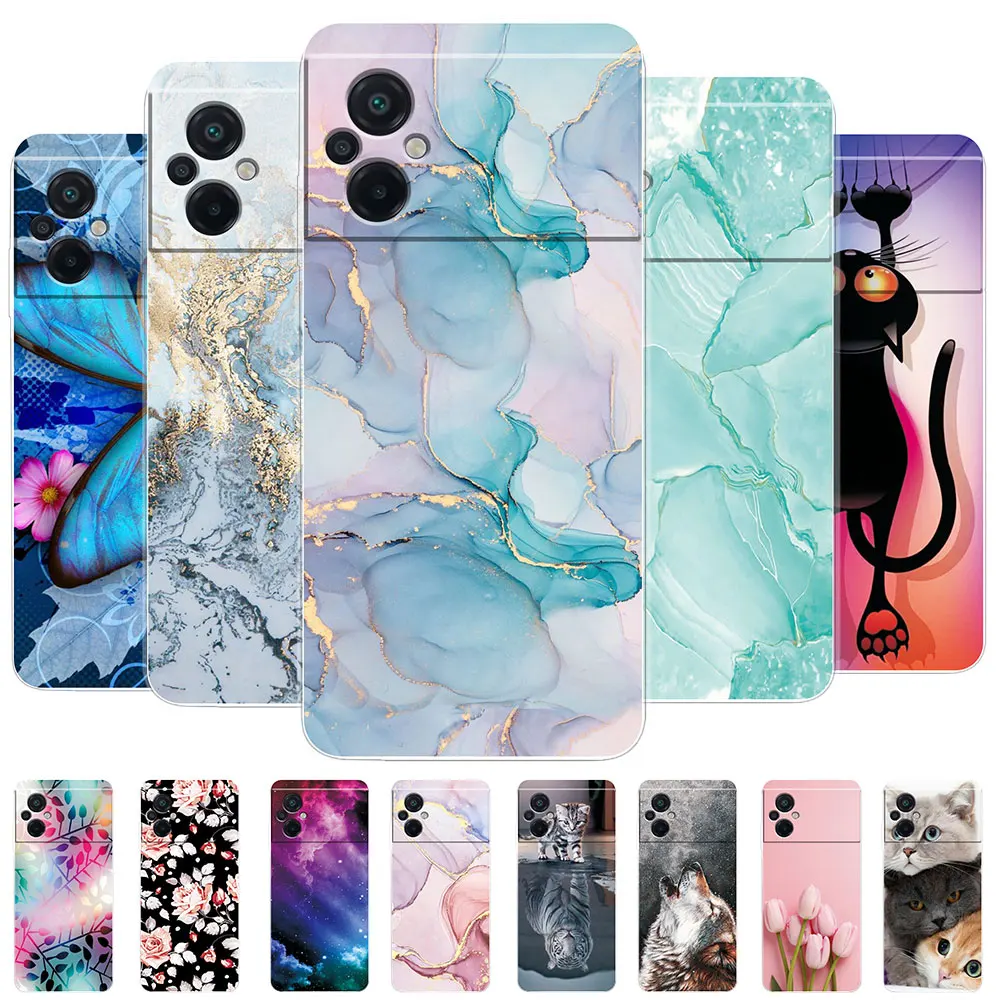 Custodia Per Xiaomi Poco M5 Cover Clear Soft Silicone Phone Fundas Per Xiaomi Poco M5 M5S Custodia Paraurti Poco M5 M5 S Coque Cute 2022
