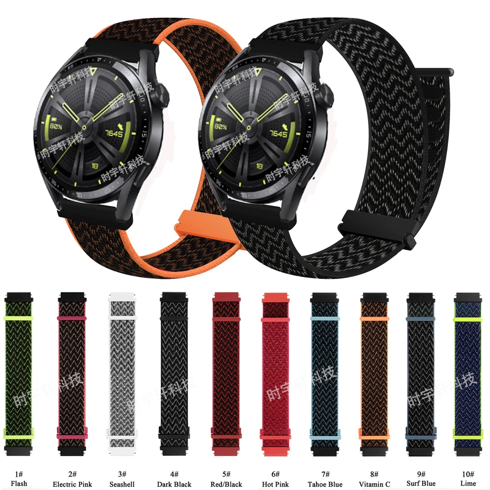Per Huawei Watch Gt 2 Gt 3 42Mm 46Mm Cinturino 22Mm 20Mm Cinturino Sportivo In Nylon Per Huawei Gt 2 Pro/Gt 2E/Honor Magic 2 Bracciale