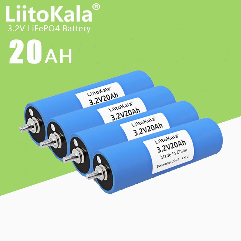 4 Pz Liitokala 3.2V 20Ah 3C Batteria Al Litio Bateria Per Fai Da Te 12V Lifepo4 E-Bike E Scooter Sedia A Rotelle Agv Auto Golf Cart