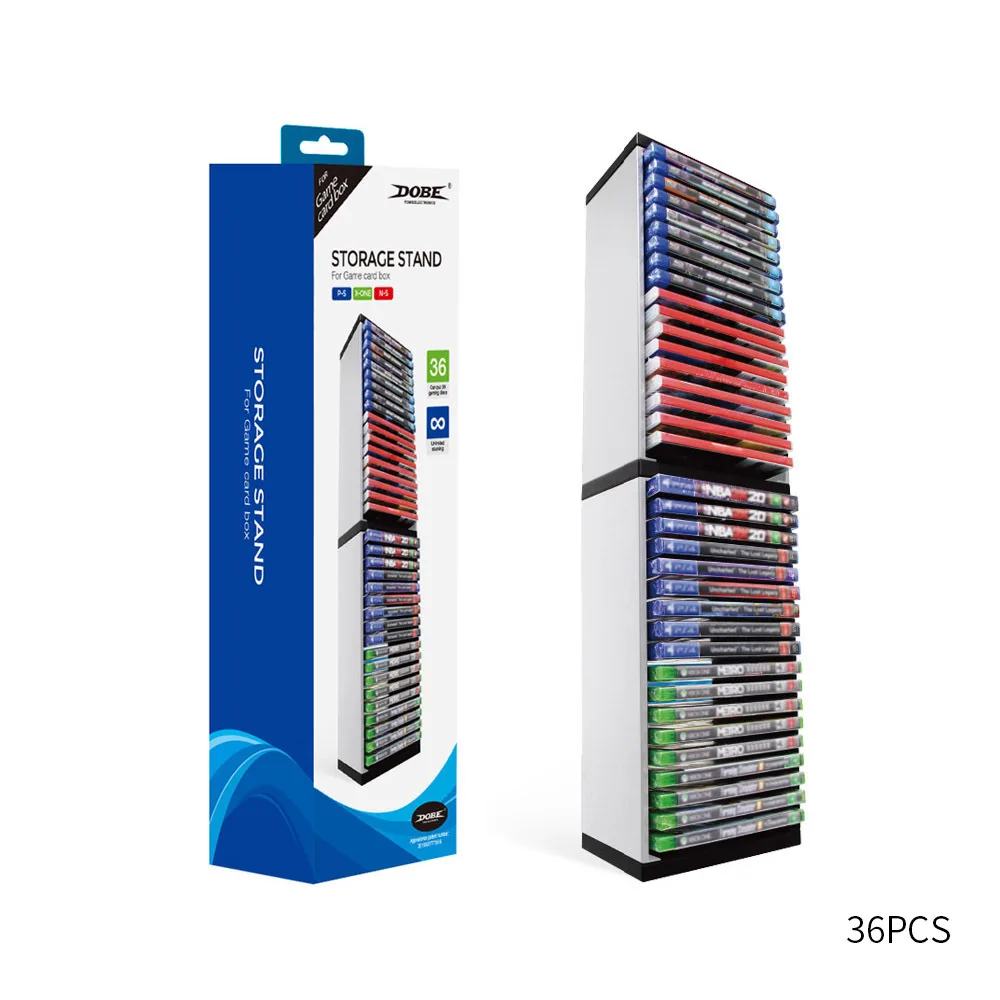 Dobe Per Play Station 5/Xbox One Game Card Box Storage Stand Verticale Double Deck 36Pc Games Card Holder Per Switch