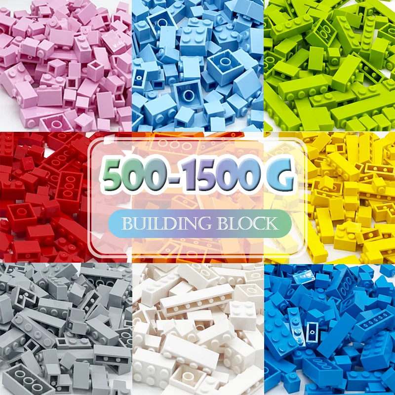 500-1500G Bulk Solid Color Classic Building Blocks Compatible Lego Major Bricks Brand Moc Diy City Creative Adults Toys