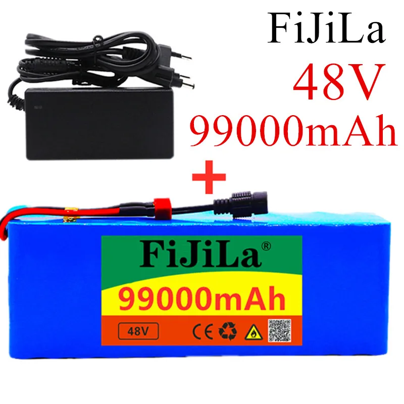 48V Lithium-Ionen Batterie 48V 99Ah 1000W 13 S3P Lithium-Ionen Akku Fur 54,6 V E-Bike Elektro Fahrrad Roller Mit Bms + Ladegerasse