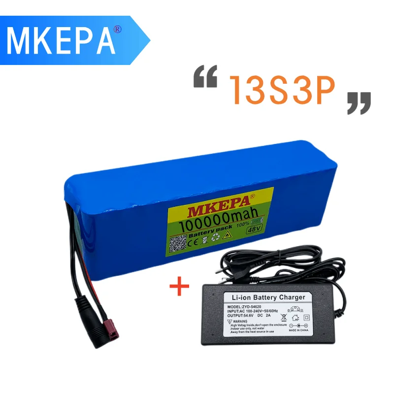 13 S3P Nuovo 48V 100000Mah 100Ah Lithium-Ionen Batterie Pack Mit Bms Fur 54,6 V E-Bike Elektro Fahrrad Roller