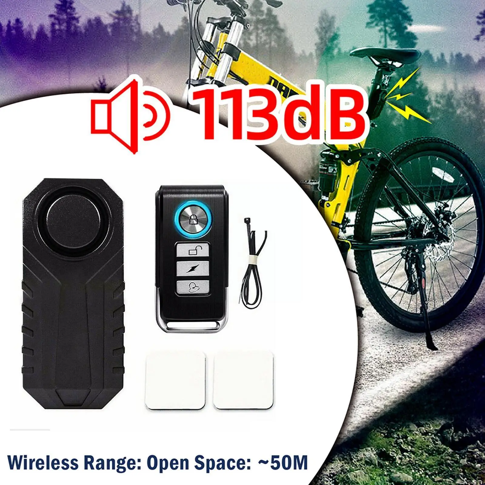 Motorrad Fahrrad Antifurto Alarmanlage Telecomando Wireless 113Db Allarme Controllo Auto Elettrica Allarme Bicicletta Di Sicurezza Impermeabile R6Z4