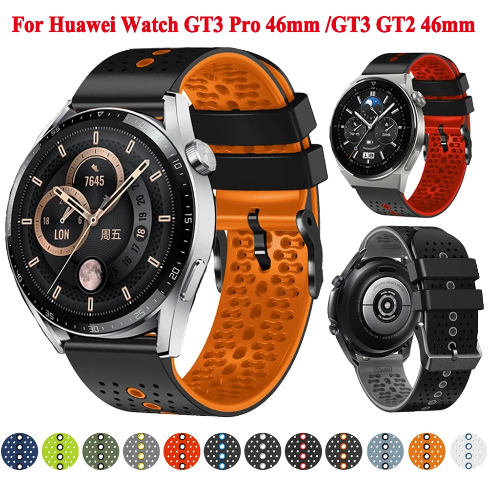 Correa 22Mm Cinturino In Silicone Per Huawei Watch Gt3 Gt2 Gt 2 3 Pro Runner 46Mm Smartwatch Cinturino Cinturino Huawei Gt3 Gt2 Pro