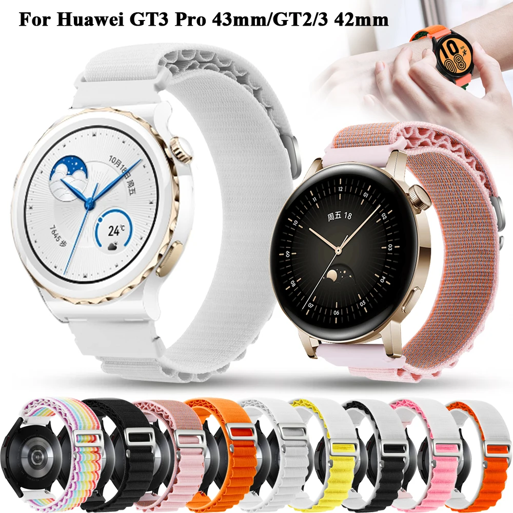 20Mmnylon Sostituisci Il Cinturino Dell'Orologio Per Huawei Watch Gt3 Pro 43Mm Correa Reloj Wristband Huawei Gt 2 Gt3 42Mm Smartwatch Band Bracciale