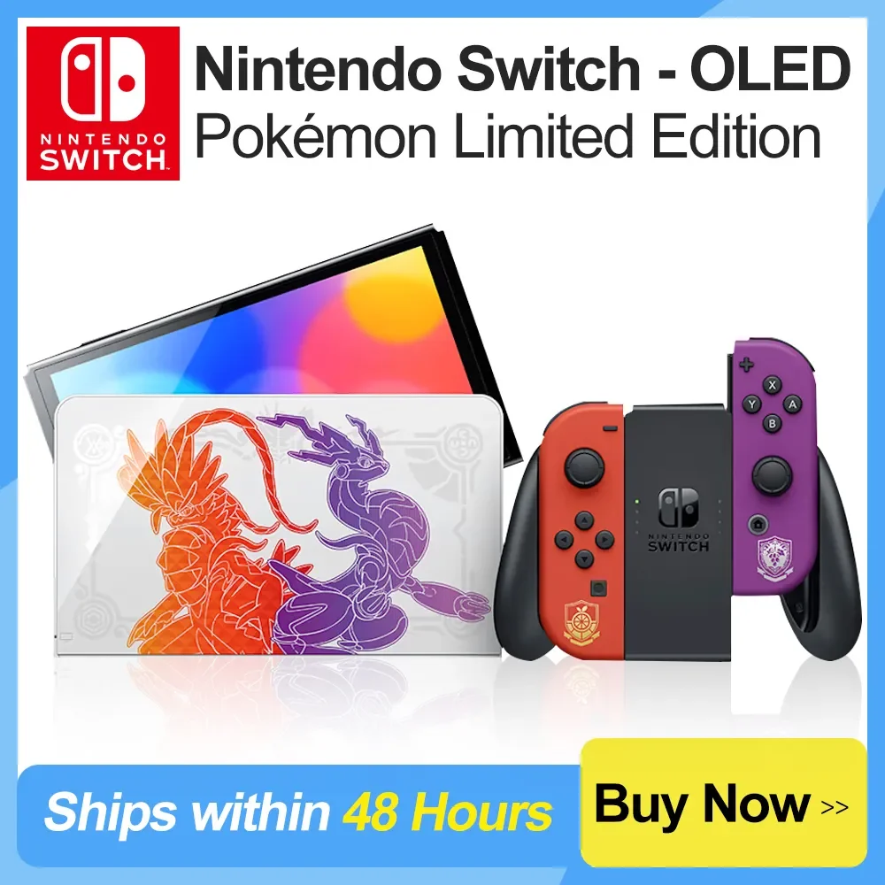 Nintendo Switch Oled Model Pokemon Scarlet Violet Edition Console Per Videogiochi Con Schermo Oled Da 7 Pollici Tv Da Tavolo E Modalità Palm