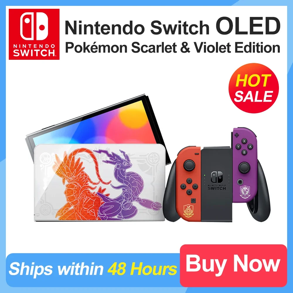 Nintendo Switch Oled Pokemon Scarlet E Violet Console Di Gioco Con Schermo Oled Da 7 Pollici 3 Modalità Di Gioco Design Speciale 64Gb