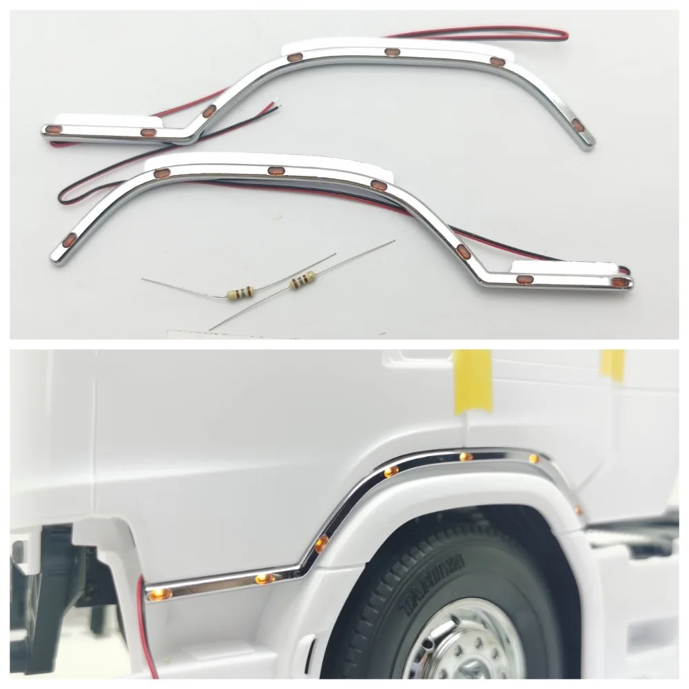 1 Set Led Side Lamp Bar Under Door Light Per 1/14 Tamiya Truck Tractor Scania 770S 56368 Rc Cars Accessori Per La Modifica Fai Da Te