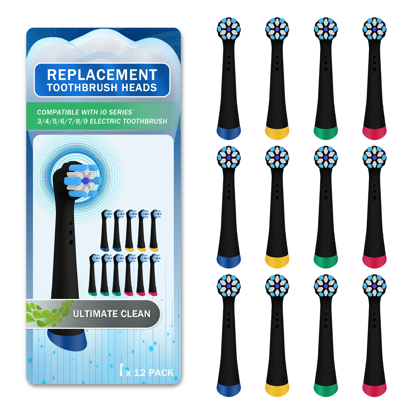 Compatibile Con Oral-B Io 3/4/5/6/7/8/9/10 Serie Ultimate Clean Testine Di Ricambio Per Spazzolino Elettrico, Per Oral-B Io