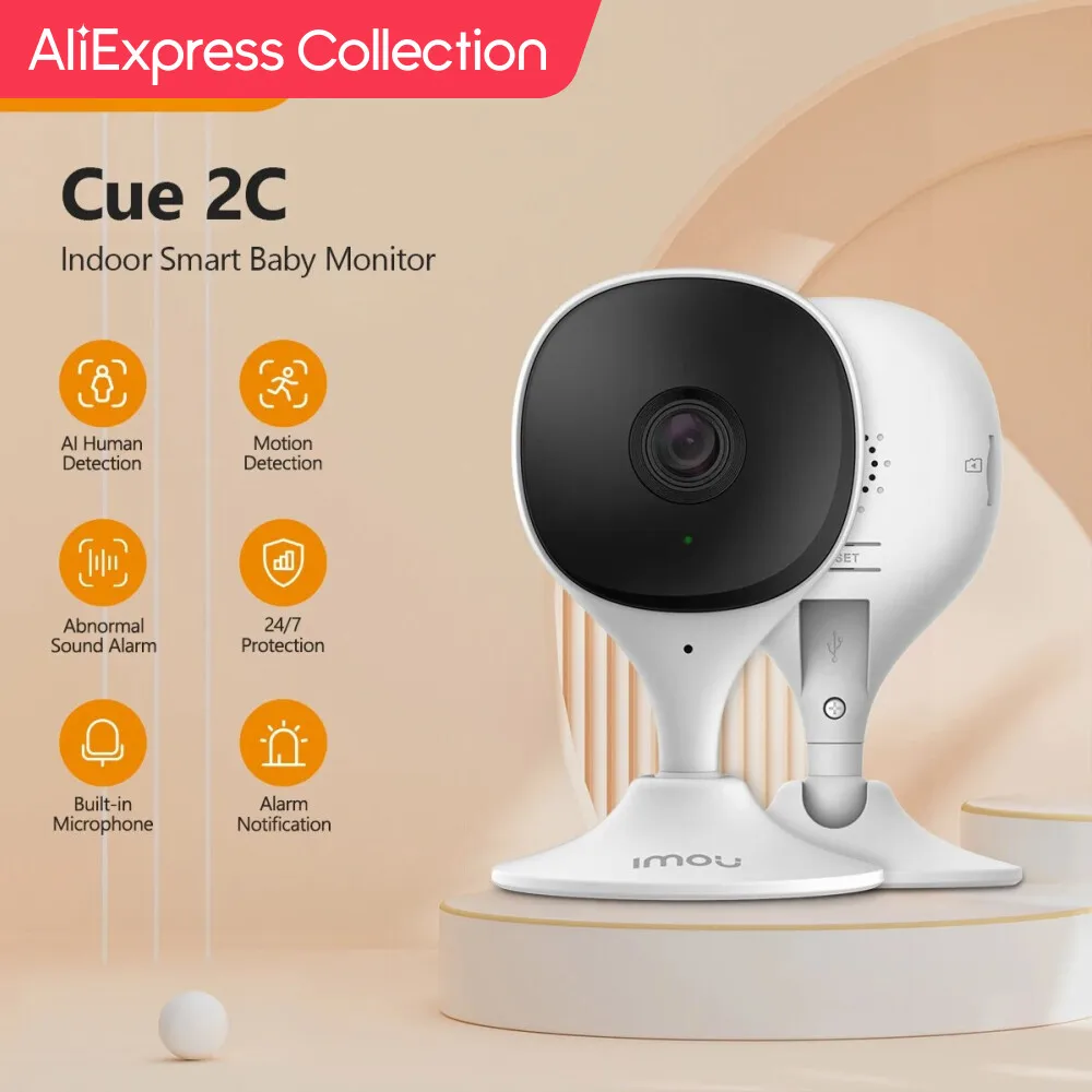 Collezione Aliexpress Imou Cue 2C 1080P Security Action Indoor Camera Baby Monitor Dispositivo Di Visione Notturna Video Mini Sorveglianza Wifi Ip Cam